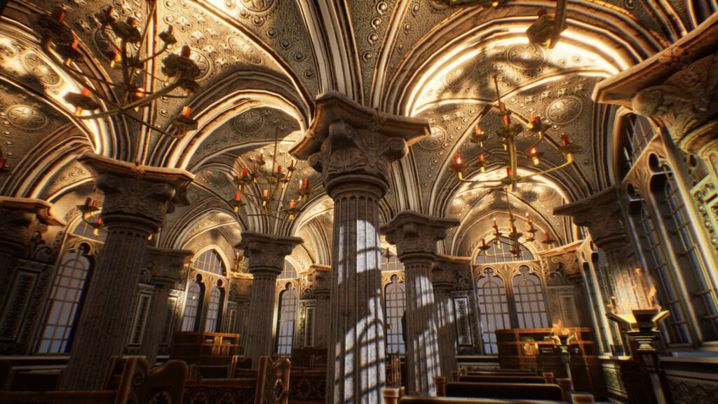 An image showing Church 2, asset pack, created with Unreal Engine.