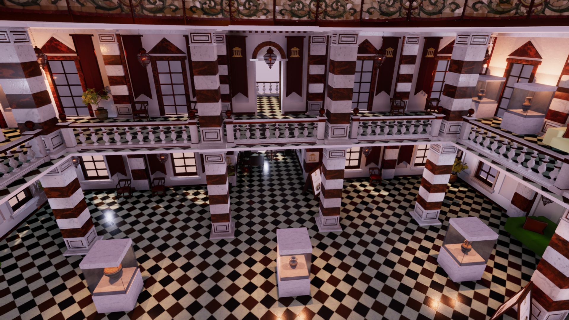 An image showing Museum asset pack, created with Unity Engine.