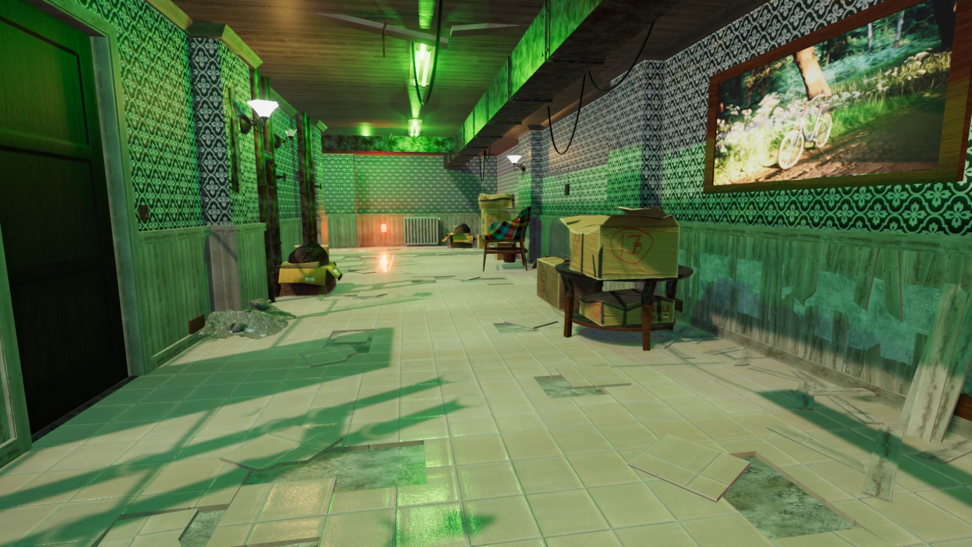 An image showing Dirty Corridors asset pack, created with Unity Engine.