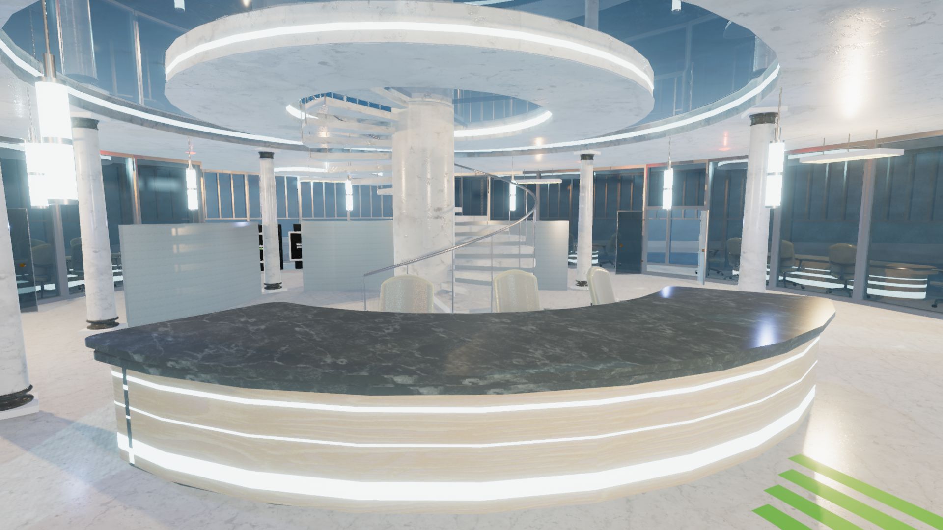 An image showing Corporate Building Futura asset pack, created with Unity Engine.