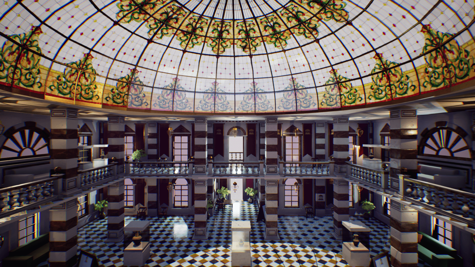 An image showing Museum asset pack, created with Unreal Engine.