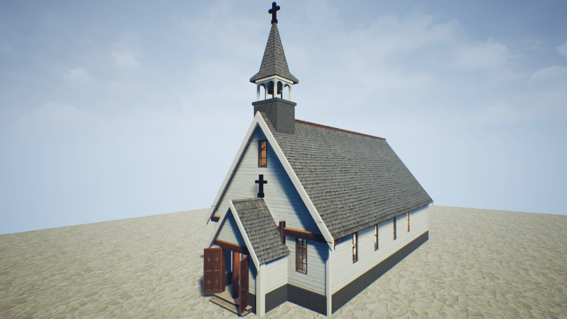 An image showing Church 4. asset pack, created with Unreal Engine.