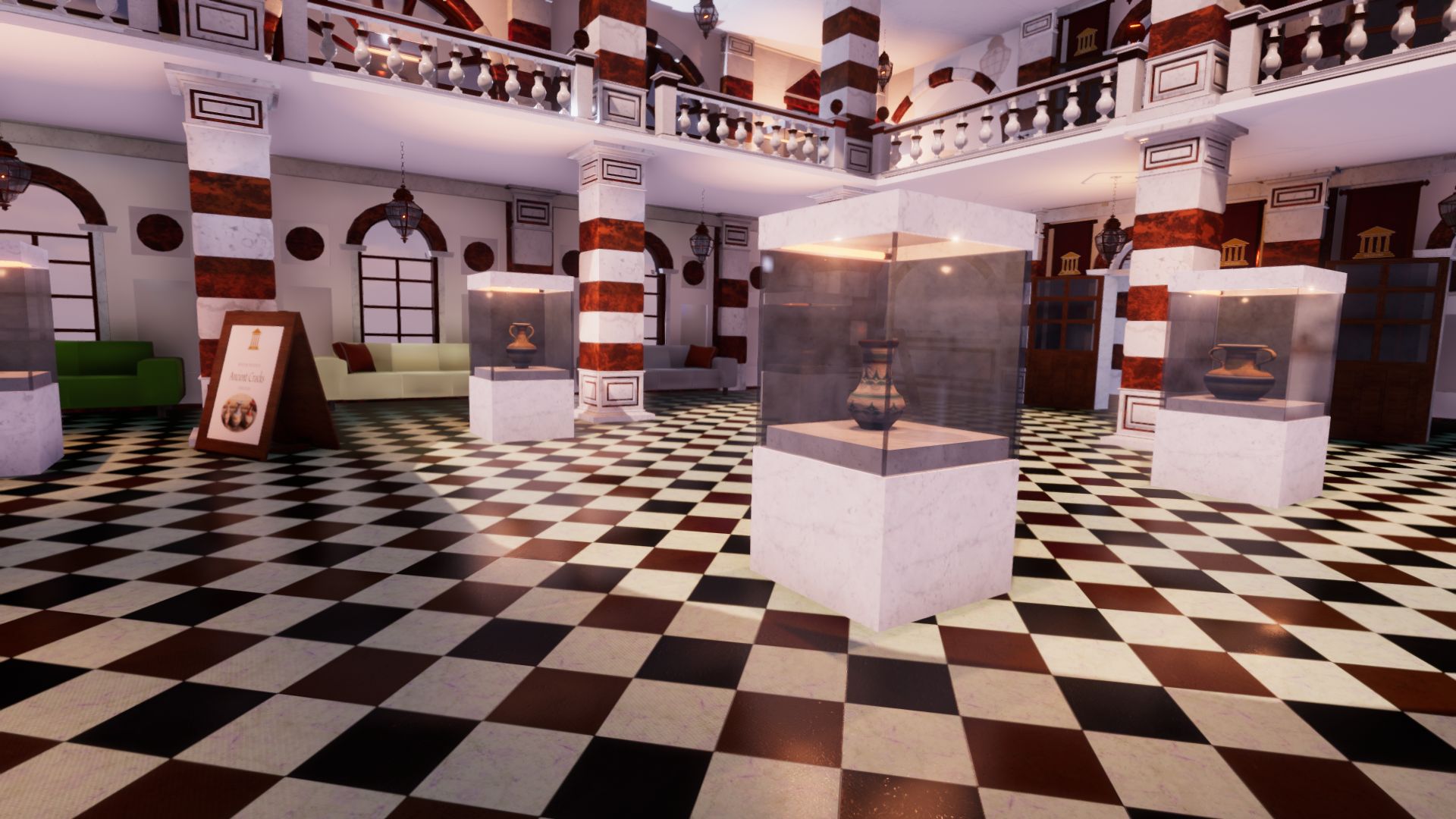 An image showing Museum asset pack, created with Unity Engine.