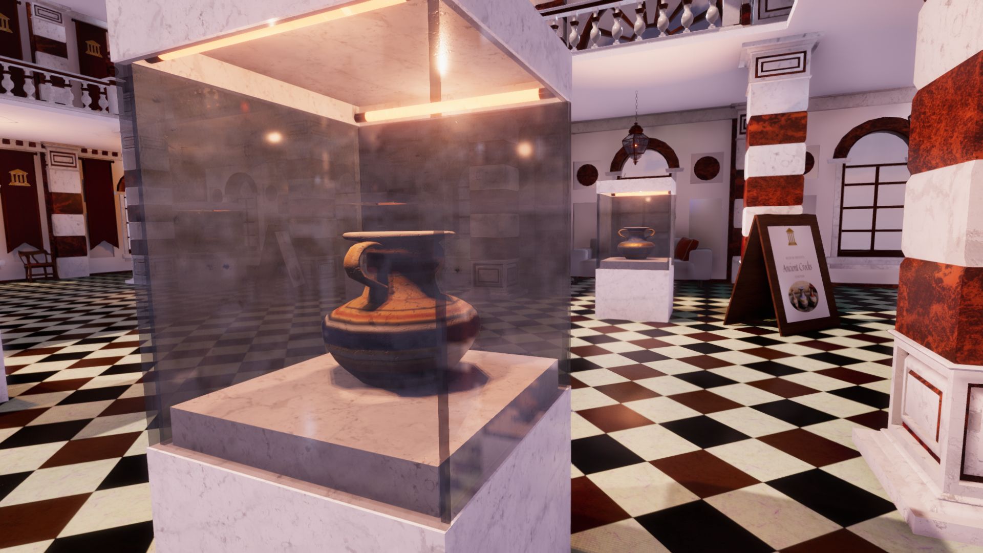 An image showing Museum asset pack, created with Unity Engine.