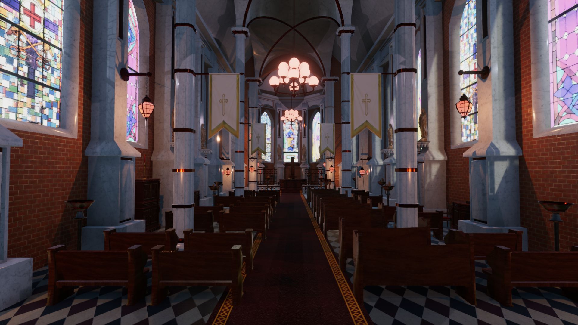 An image showing Cathedral Update asset pack, created with Unity Engine.