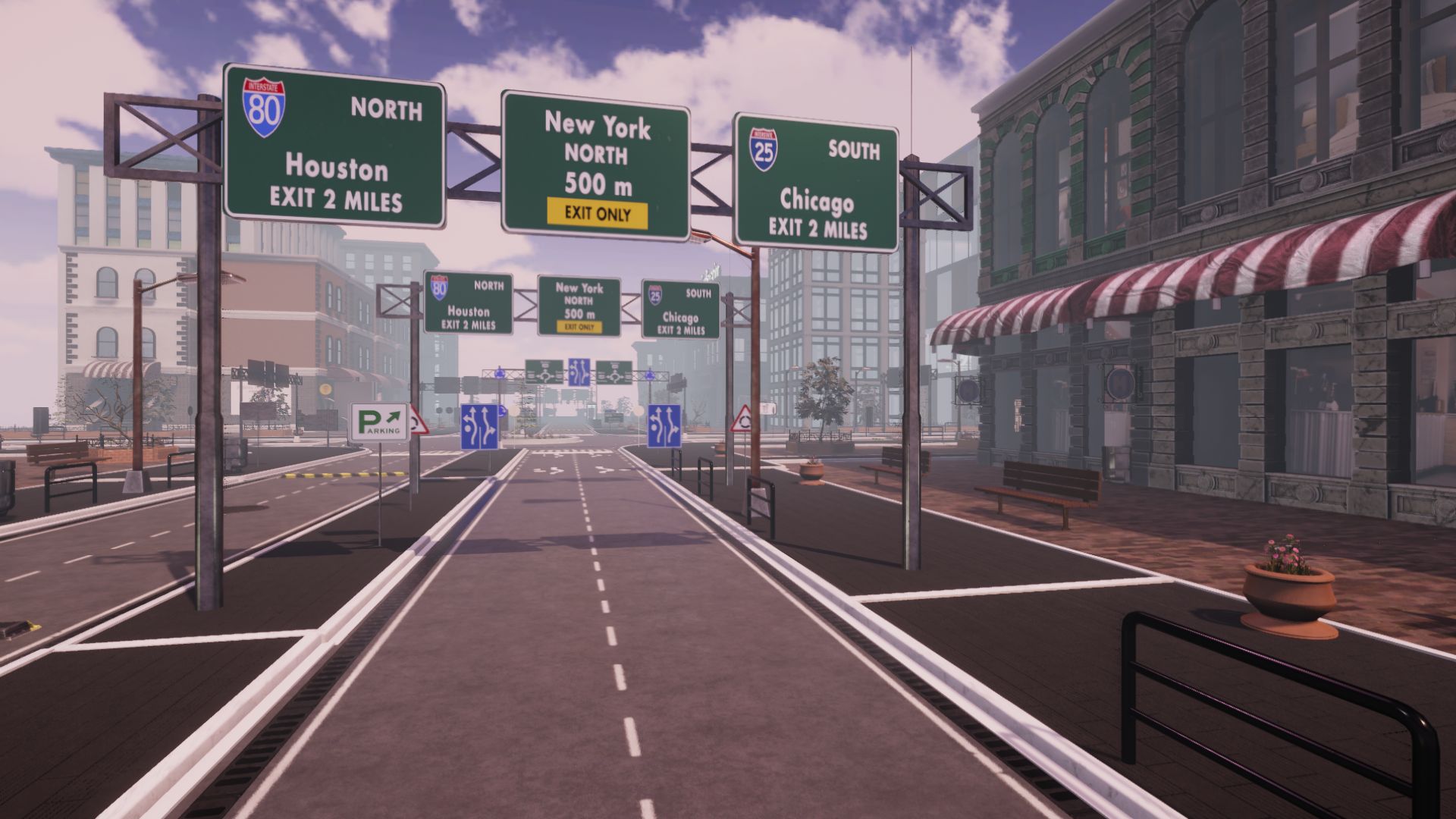 An image showing City Creator asset pack, created with Unity Engine.