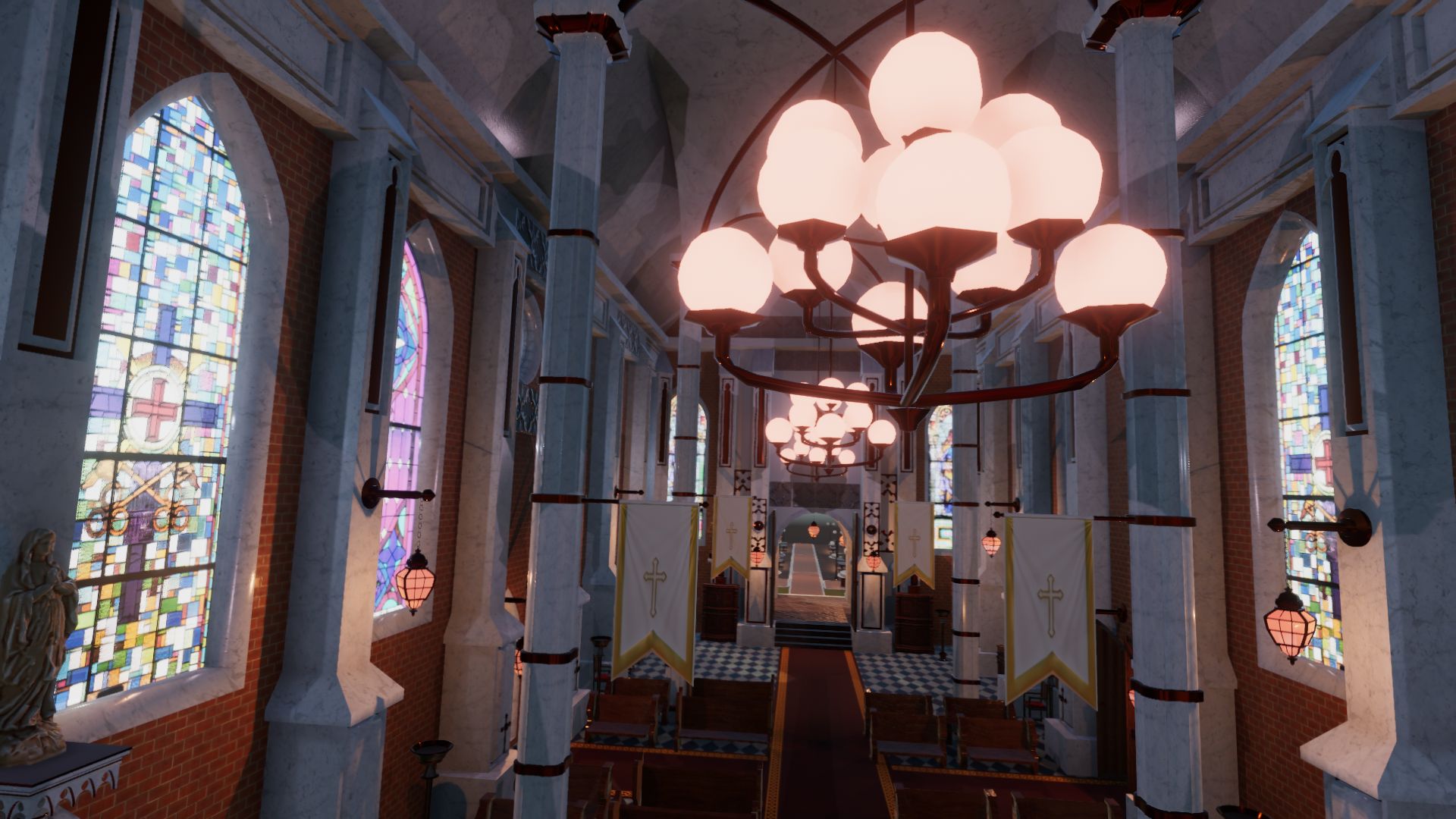 An image showing Cathedral Update asset pack, created with Unity Engine.