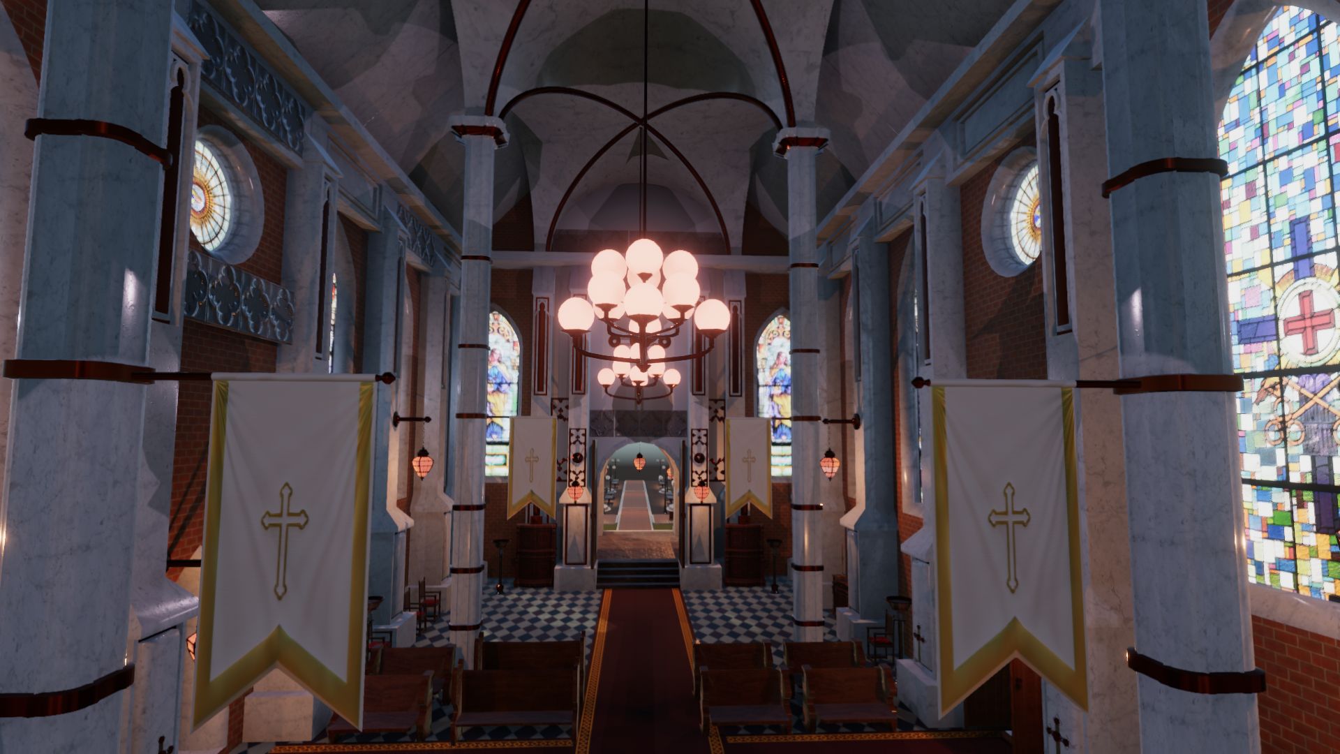 An image showing Cathedral Update asset pack, created with Unity Engine.