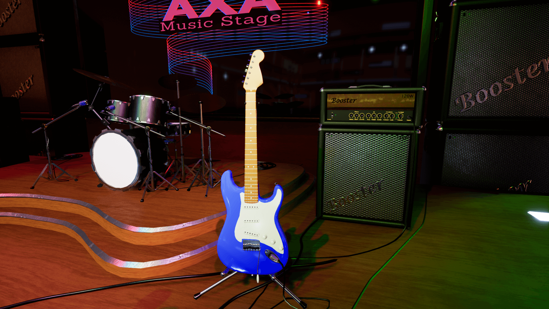 An image showing AXA Music Stage asset pack, created with Unreal Engine.