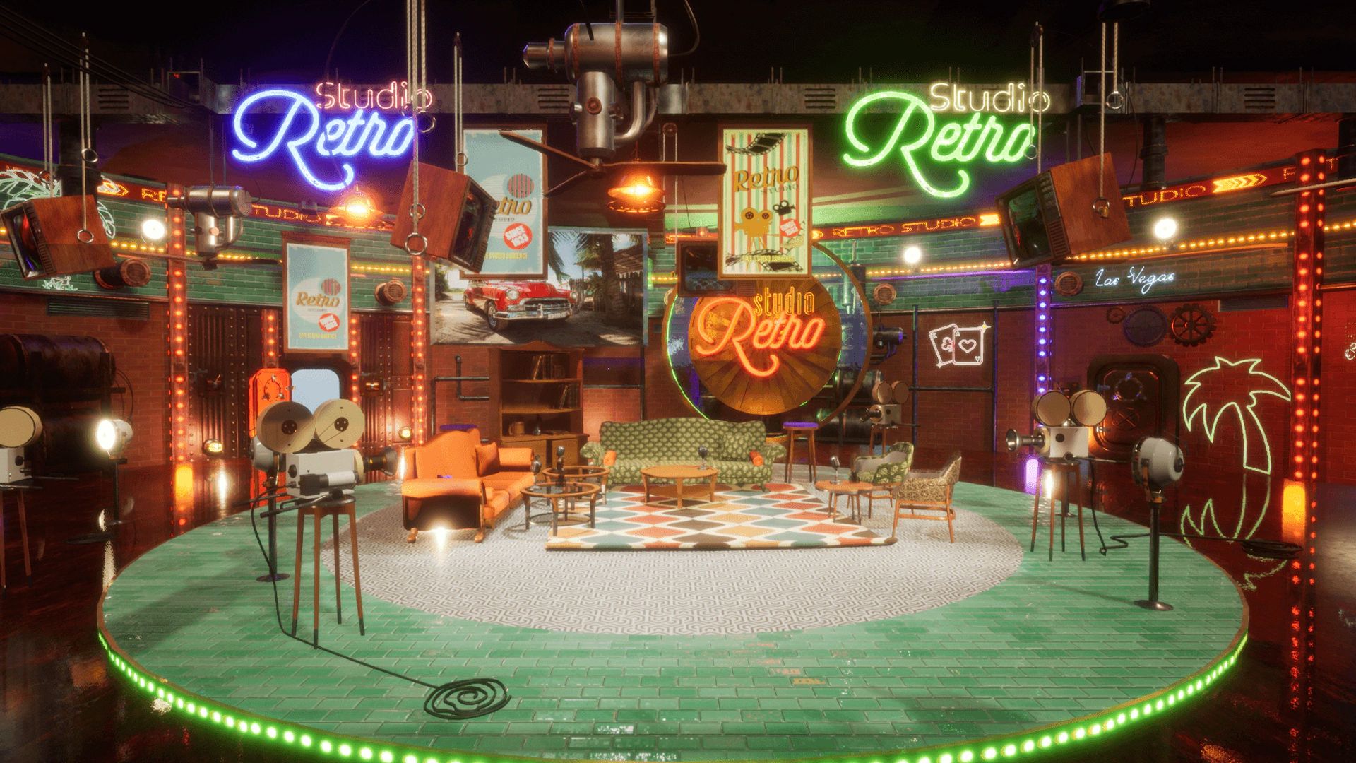 An image showing Retro Studio asset pack, created with Unreal Engine.