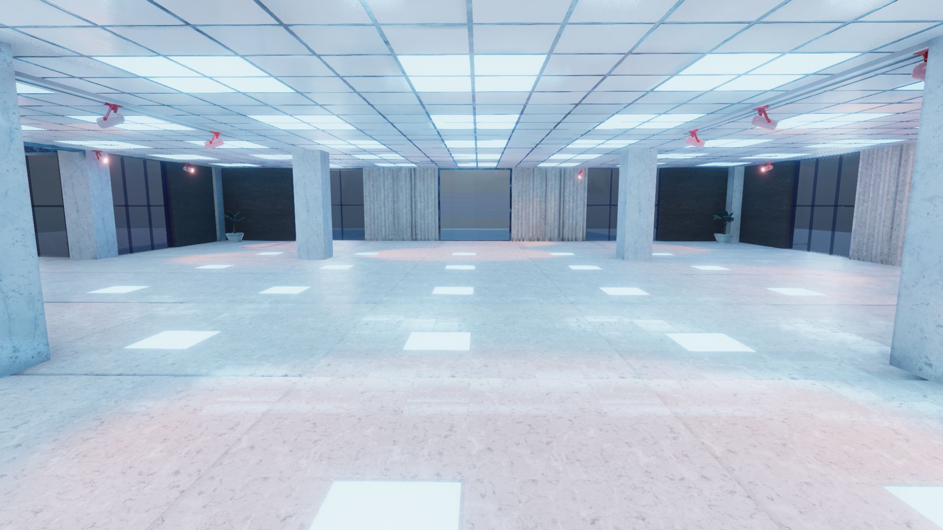 An image showing Modular Glass Building asset pack, created with Unity Engine