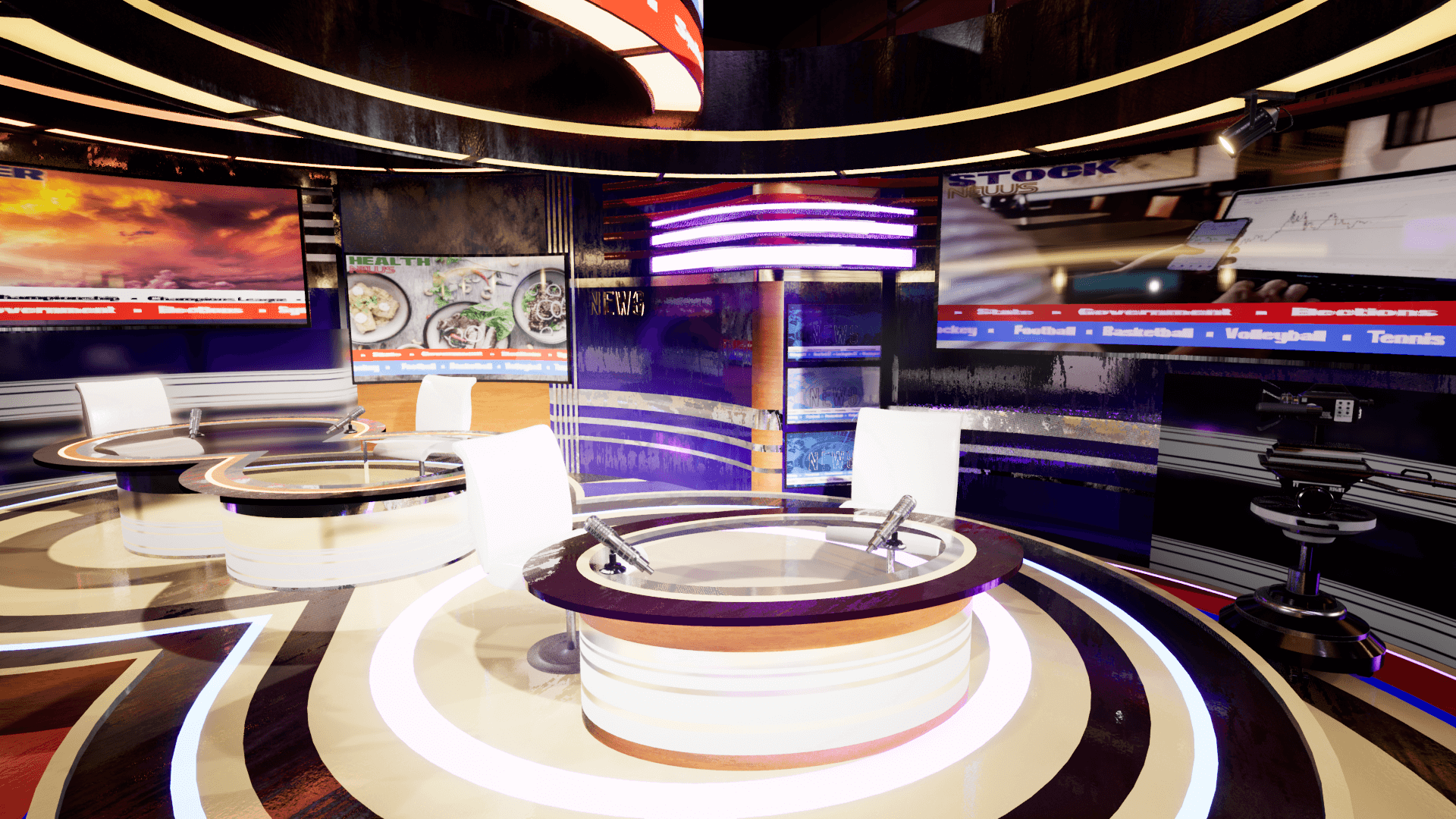 An image showing News Studio 2 asset pack, created with Unreal Engine.