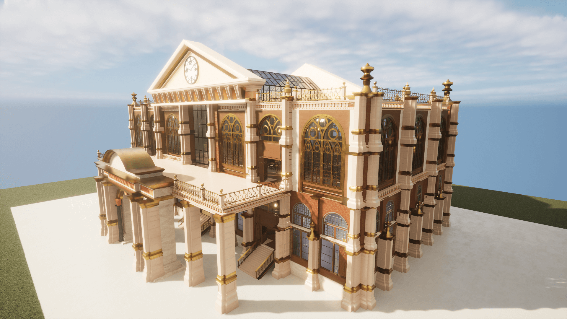 An image showing City Hall asset pack, created with Unreal Engine