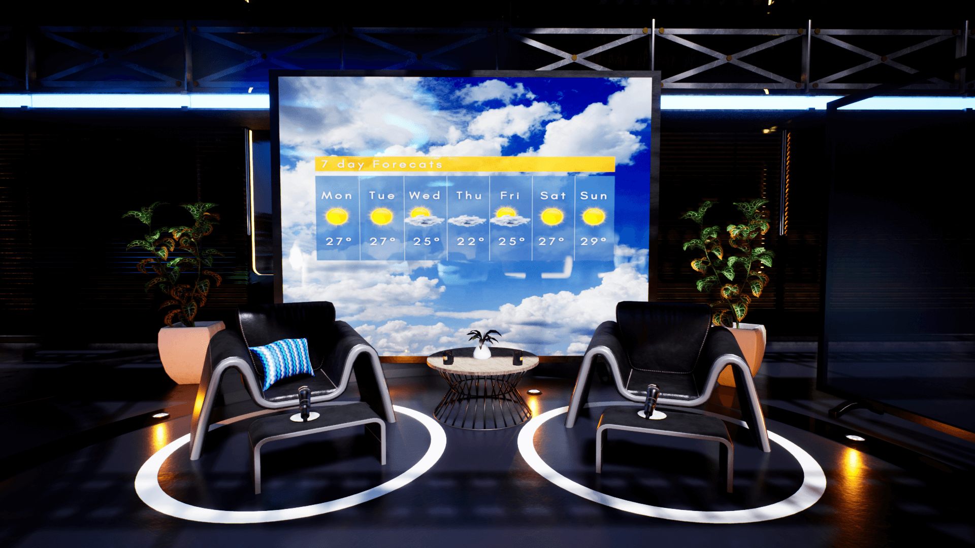 An image showing Weather TV Studio 2 asset pack, created with Unreal Engine