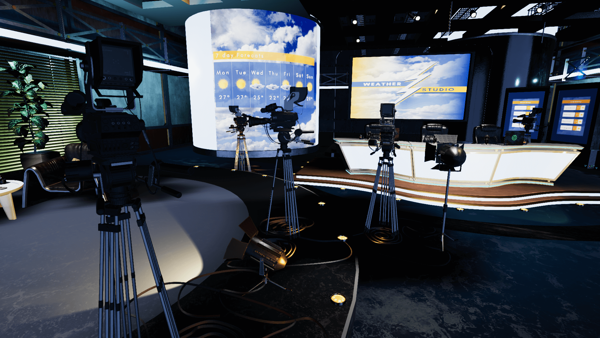 An image showing Weather TV Studio 2. asset pack, created with Unity Engine