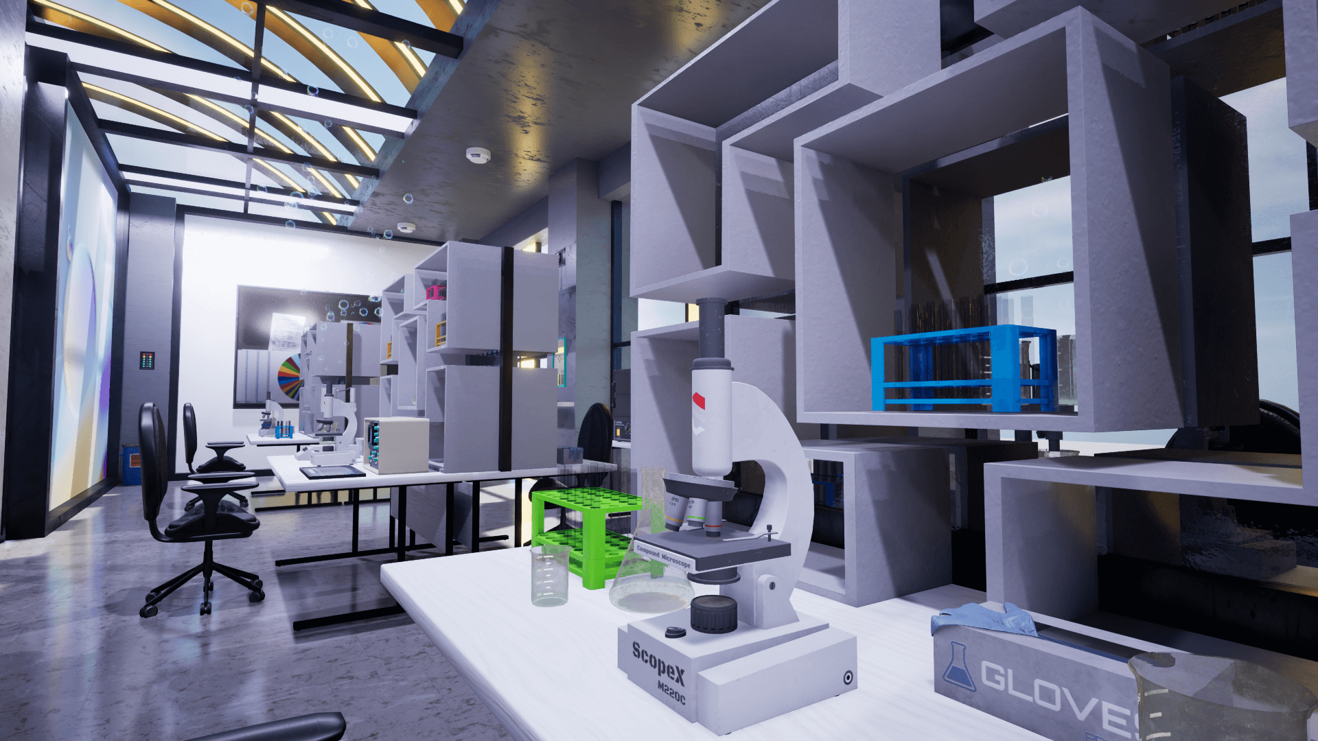 An image showing the Research Center asset pack, created with Unreal Engine