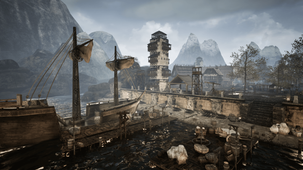 An image showing the Medieval Village mega pack, created with Unreal Engine
