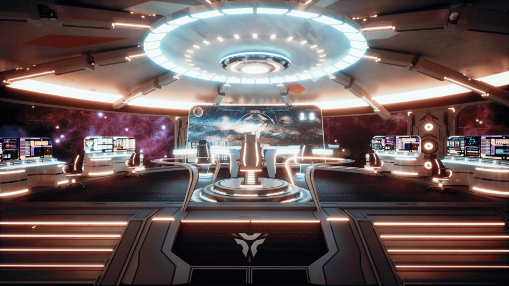 An image showing the Space Cruiser Defender asset pack, created with Unreal Engine