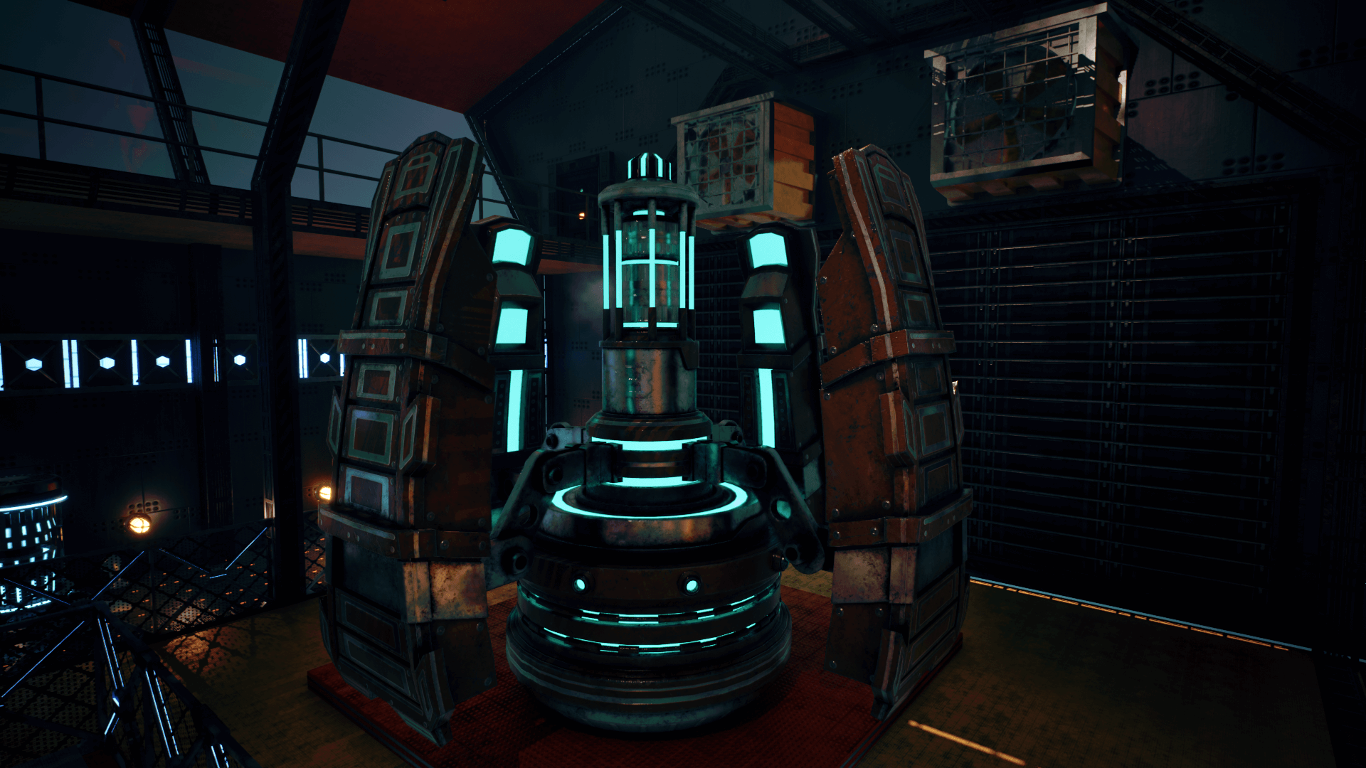 An image showing the SciFi Generators asset pack, created with Unreal Engine