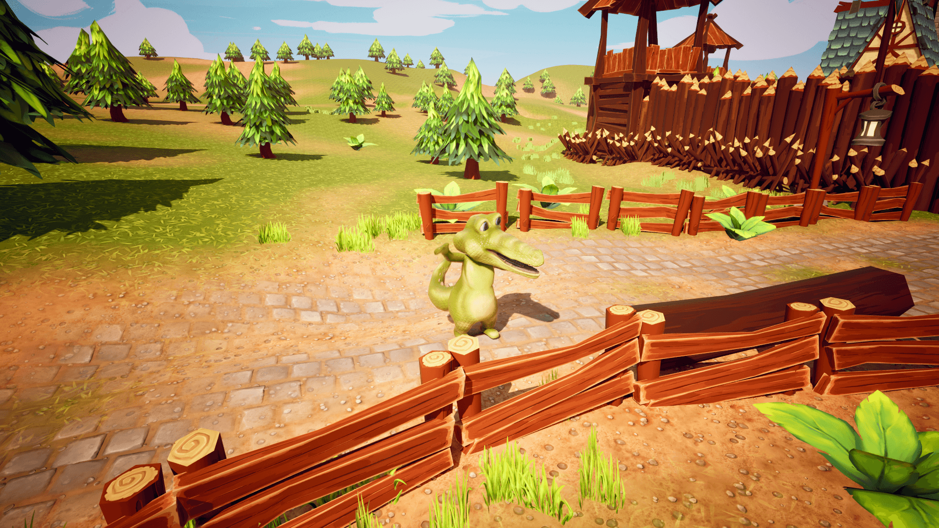 An image showing the Animated Crocodile Model, created with Unreal Engine